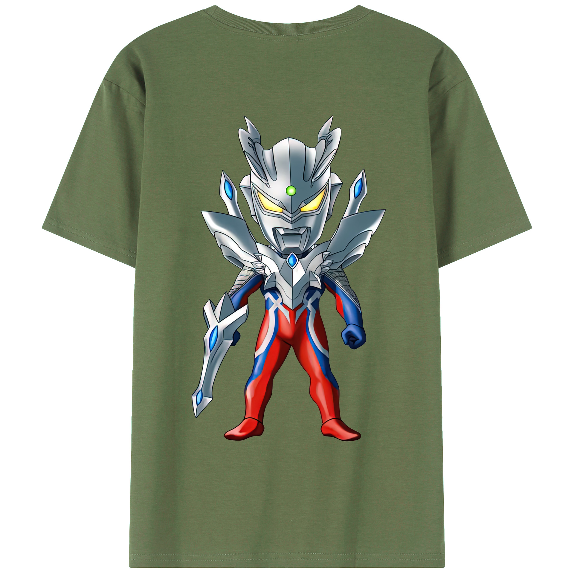 （画像用） ウルトラマン Ultraman 綿100％ メンズ半袖Tシャツ（バックプリント） 通気性